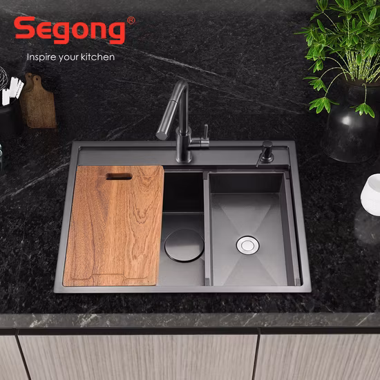 Évier De cuisine en acier inoxydable, Herramientas De Ferreteria Cocina, avec raccords, fabricants, évier simple à montage supérieur, années 8050