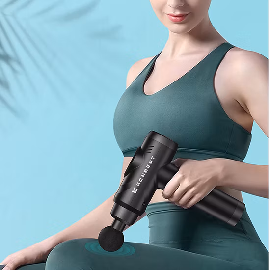 Pistolet De Masaje Percussion Des Tissus Profonds Vibration Relax 6 Vitesses Faible Son Soulagement De La Douleur Mini Gym Sport Puissant Fascia Muscle Massage Pistolet Corps Dos Masseur