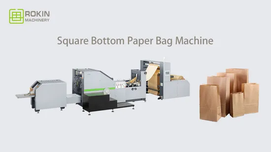 Sacs d'emballage de poulet rôti bien organisés de marque Rokin, machine de fabrication de sacs en papier potable