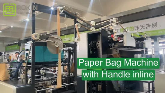 L'emballage de hamburger d'alimentation d'arbre à air de marque Rokin met en sac le sac en papier faisant la machine